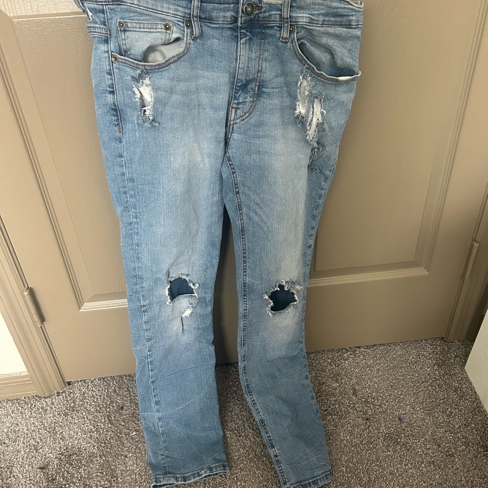 Distressed Blue Men's Jeans